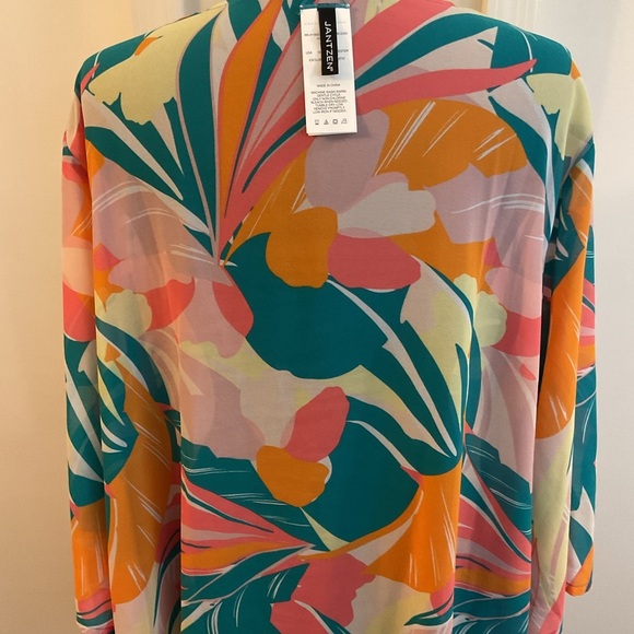 ❤️‍🔥 NWT Jantzen Paradise Palms Swim Cover Up Size 2X - Picture 6 of 6